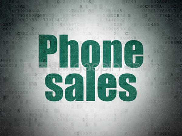 数字数据纸背景下的营销概念手机销售